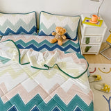 Popxstar Cooling Summer Comforter Bedding Sets Double Sided Cool Feeling Fabric Duvet Summer Blanket Ice Silk Fitted Sheet and Pillowcase