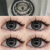 Popxstar  2Pcs Black Large Diameter Color Contact Lenses for Eyes Beauty Pupil Makeup Lens Yearly Natural with Myopia Diopter New