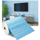 Popxstar 70cmx1/5/10m 3D Foam Self-Adhesive Wallpaper Waterproof Brick Wall Stickers Living Room Bedroom Wall Stickers Home Decoration