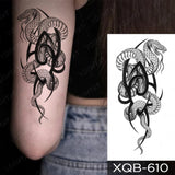 Popxstar Waterproof Temporary Tattoo Sticker Japanese Phoenix Flame Flash Tatto Feather Totem Body Art Arm Leg Waist Fake Tatoo Men Women