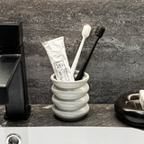 Popxstar  Creativity Circle Gargle Cup Ceramics Toothbrush Holder Minimalist Couple's Cup Home Bathroom Supplies Bathroom Accessories Gift