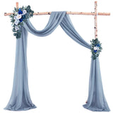 Popxstar Chiffon Wedding Arch Draping for Ceremony Reception Decorations Pink Sheer Fabric Curtains for Party Stage Bridal Shower