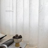 French retro embossed jacquard translucent gauze curtain balcony living room Custom Size luxury modern Window sheer  Fashion