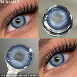Popxstar  2pcs Blue Color Contact Lenses for Eyes High Quality Brown Natural Lens Green Pupils Korean Soft Lens Cosmetic Yearly