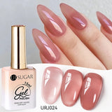 popxstar UR SUGAR 15ml Jelly Milky White Translucent Color Gel Polish Semi Permanent UV Gel Nail Art Soak Off Gel Varnish Latest Fashion