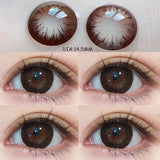 2pcs Contact Lenses Natural Brown Eyes Lenses with Big Pupil  Black beauty Make-up Lenses Annual Medical Contact Lenses