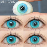 1 Pair New Colored Contacts Lenses for Eyes With Prescription 0 to -8.00 Degree Blue Eye Lenses High Quality Lenses