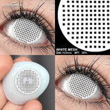 Popxstar Cosplay Color Contact Lenses for Eyes 1Pair Halloween Lenses Blue Eye Contacts Black Lenses Yearly Anime White Eye Lens