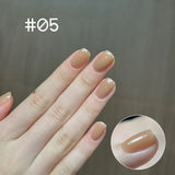 1-12pcs TC Semi Transparent Maillard Brown Solid Color Gel Nail Polish Pure Desire Pink Nails Red Nais White Nails Nail Art