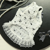 Spring Pet Lace Bowknot Dress Cute Vest Cat Teddy Shirt Dog Dresses for Small Dogs Puppy Clothes