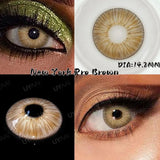 Popxstar 【1*contacts Lenses+1*tweezers+1*lenses Case】DNA Taylor Series Yearly Contact Lens Gray Blue Beauty Eyes Colored Eyes Makeup