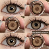 Popxstar  1 Pair 14.5MM Large Diameter Color Contact Lenses Big Eyes Black Contacts For Eyes Brown Lenses Cosmetic Contact Lenses
