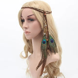 Popxstar Feather Headband Festival Boho Hairband Feather Headdress Hippy Indian Hair Accessories for Girls