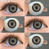 Popxstar  1 Pair Colorcon Eye Contact Lenses Natural Brown Gray Pupils for Eyes Cosmetics Yearly Blue Color Lens Green Softlens
