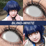 Popxstar  Cosplay VAMPIRE Contact Lenses for Halloween Eyes Lens Strange Colored Contacts Lens Blind Black Mesh White Cosplay Len
