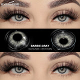 Natural Gray Contacts Colored Contact Lenses Soft Beautiful Pupil Blue Eye Contacts Yearly Colorful Lenses 2pcs/Pair