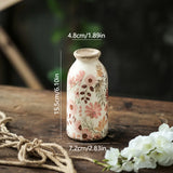 Popxstar  Retro Pastoral Ceramic Vase Home Furnished Ice Cracked Flower Pot Decorative Dry Flower Hydroponic Flower Arrangement Device