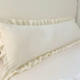 Popxstar Length Sleeping Pillowcase with Ruffle Winter Couple Double Fleece Flannel Warmth Big Size Pillow Covers Home Bedding 45*180cm