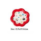Kawaii Cat Bowl Dog Feeder Ceramic Water Bowl Pet Snack Can Plate Easy Clean Puppy Food Water Feeding Bowls