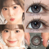 2PCS Korea NEW Contact Lens For Myopia Degree -0.00 to -8.00 Makeup Natural Grey Lens Fashion Style Brown Eye Lenses