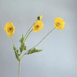 Popxstar spring decor Artificial Flowers Fake Poppy Silk Flowers Long Stem Housewarming Garden Table Wedding DIY Party Wedding Bridal Bouquet Decor