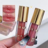 Popxstar Waterproof Diamond Shimmer Glitter Lip Gloss 5 Colors Sparkling Glitter Liquid Lipstick Diamond Pearl Lip Gloss Sexy Lip Make Up