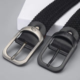 Popxstar Men's Belt Casual Woven Elastic Belt Outdoor Sports Women's Belt Climbing Work Belt Jeans Suit Pants Men's And Women's Universal