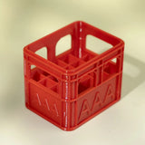 Popxstar  3D Printed Beer Crate Style AA/AAA Battery Storage Boxes Stackable Battery Organizer Home Office Desktop Decor Storage Tool Gift
