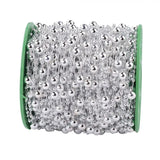 Popxstar 10M 3-8mm Beads Garland Pearl Strands Fish Chain Ribbon for Christmas Tree Wreath Gift Wrapping Decoration