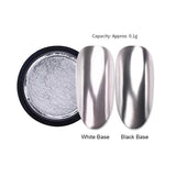 Popxstar Aurora Pearl Nude Pink White Nails Glitter Dust Chrome Moonlight White Rubbing on Powder Shell Mirror Pigment Nail Art Supplies