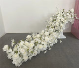Popxstar pink colour Rose Large Flower Row Artificial Flower Row Runner Wedding Backdrop Decor Floral Wall Party showcase decoration prop