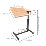 Popxstar Adjustable Laptop Desk 360° Rotating Tabletop Mobile Stand Home Office Tray Standing Rolling Study Table Computer Workstation