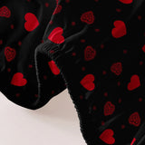 Popxstar Four Seasons Men and Women Simple Fashion Love Print Sanded Bedspread Home Bedroom Hotel
