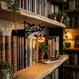Cozy Ghost Shape Halloween Library Shelf Lanterns Cut Figurine Miniature Hanging Gifts Glowing Effect Pumpkin Figurine Decor