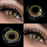 Popxstar  New Contact Lenses Natural Brown Eye Makeup Contacts Grey Color Lens Korean Softlens Yearly Cosmetics for Women