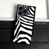 Fashion Cow Stripe Pattern Glossy Back Cover For iPhone 13 14 15 16 17 Pro Max Phone Case