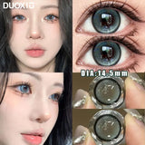 Popxstar  1Pair Soft Contact Lenses Pink Lenses Purple Eye Diameter 14.5mm sclera pupils Grey Lens Myopia Degree Beautiful Pupil