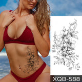 Popxstar  Wholesale Waterproof Temporary Tattoo Sticker Flash Tattoos Lip Print Butterfly Flowers Body Art Arm Fake Sleeve Tatoo