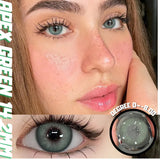 Popxstar 1 Pair Colorcon Colored Contact Lenses with Degree Myopia Lenses Blue Eye Lenses Green Lenses Natural Eye Lenses