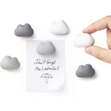 Popxstar  6PCS Creative Cloud Refrigerator Magnetic Sticker Cartoon Magnet Message Board DIY Photo Sticker Cute Refrigerator Magnets Decor