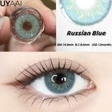 Popxstar New 1pair Colored Contact Lenses for Eyes Blue Natural Look Brown Eye Lenses Cosmetic Beauty Pupils
