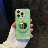 Cute Flower Magnetic Phone Holder Star Scalable Mirror Bracket For IPhone17 Samsung Suitable Mag-Safe Desktop Lazy Grip Stand
