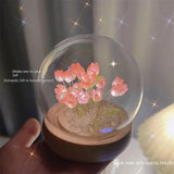 Popxstar Artificial Tulip Flower Night Light Handmade DIY Bedside Lamp LED Night Lamp Bedroom Decor Christmas Birthday Gifts Table Lamp
