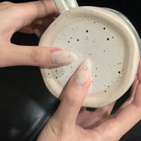 Popxstar  10Pcs Y2K Girls Handmade Press On Nails Alloy Star Designs Long Almond Fake Nails Full Cover Stick-on Nails Art for Women