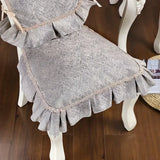 Minimalist Ruffled Edge Cushion Household Solid Color Stool Dust Cover Four Seasons Universal Anti Slip Chair Cushion Back Mat