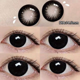 2pcs Color Contact Lenses for Eyes with Diopter Black Lenses High Quality Natural Lens Brown Large Diameter Beauty Lenses