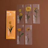 Popxstar 5Pcs Flower Series Bookmarks for Books PVC Book Mark Page Marker Cute Stationery Student School Supplies