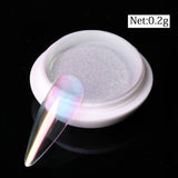 Popxstar Aurora Pearl Nude Pink White Nails Glitter Dust Chrome Moonlight White Rubbing on Powder Shell Mirror Pigment Nail Art Supplies