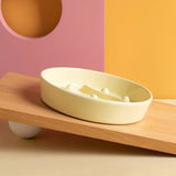 Ceramic Pet Bowl for Cat Slow Feeder Non-Spill Design Pet Slow Food Bowl Anti Choking Dog Bowl