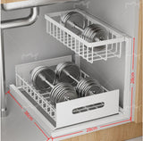 Double-layer Kitchen Sink Storage Rack Countertop Drawer Organizer Spice Rack Waterproof Sink Storage Drawer Organizer
